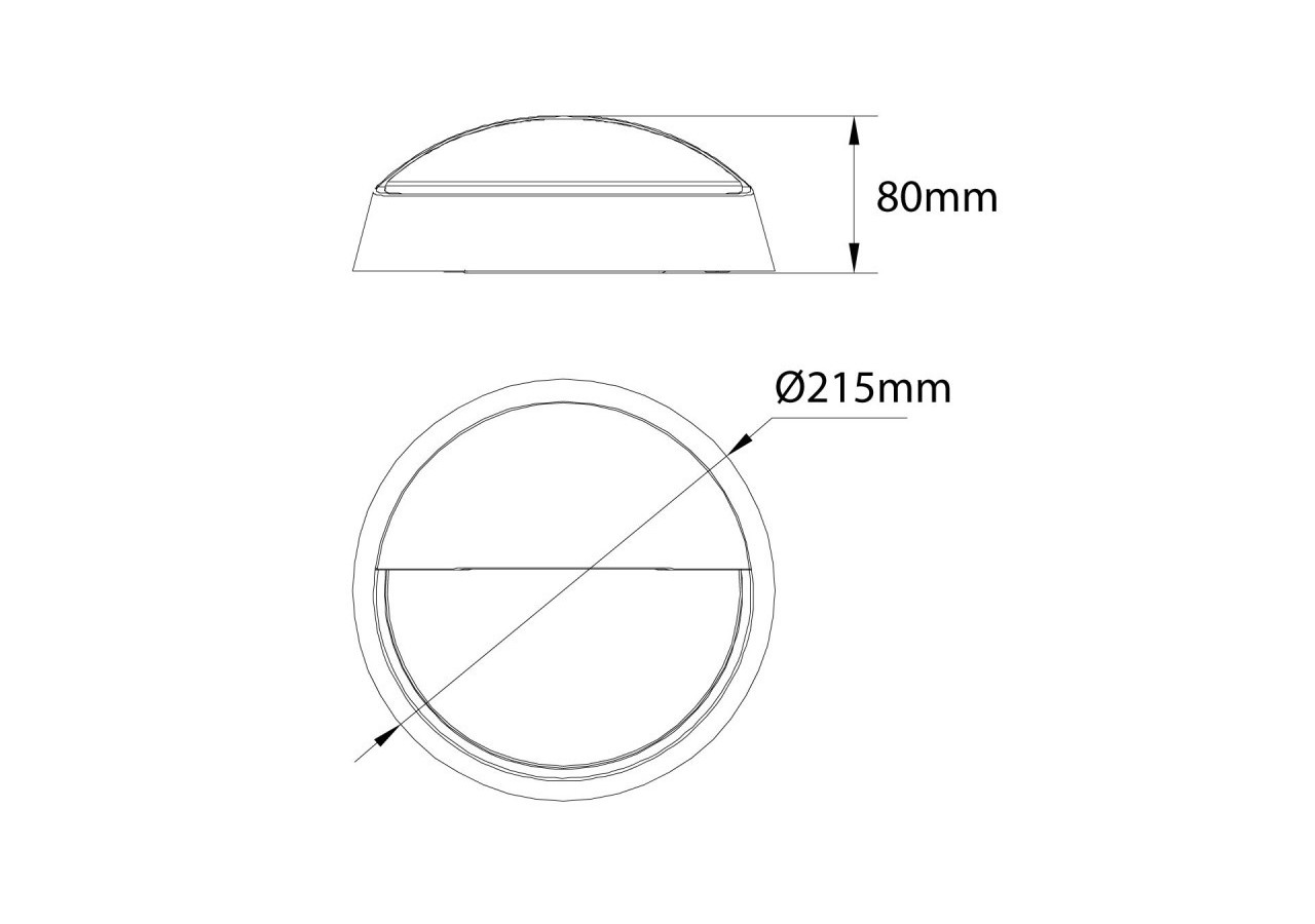 Applique murale circulaire d'extérieur-IP54-110 degrés-10W - B1459-N - Barcelona LED