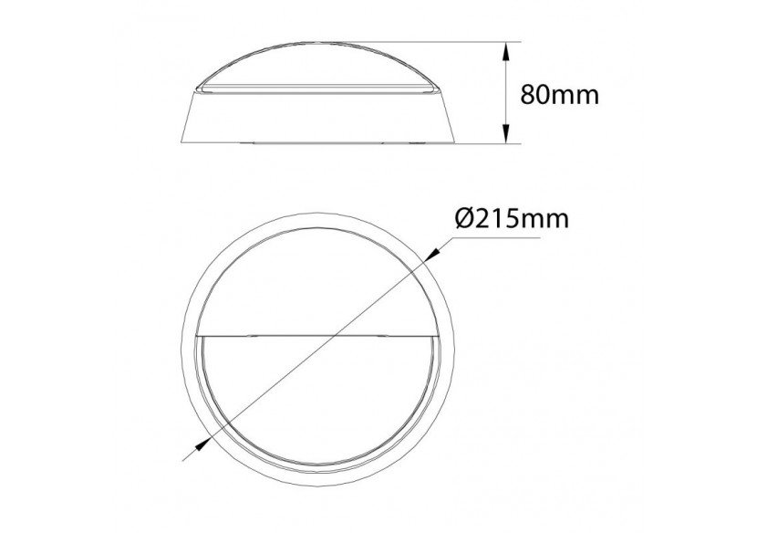 Applique murale circulaire d'extérieur-IP54-110 degrés-10W - B1459-N - Barcelona LED