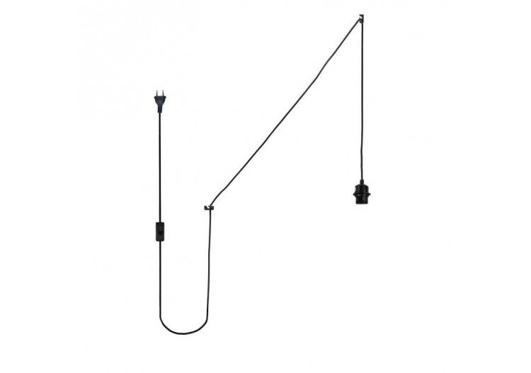 Douille E27 avec câble PVC, interrupteur et prise - K17-C-N - Barcelona LED 2