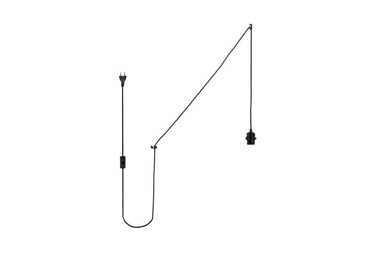 Douille E27 avec câble PVC, interrupteur et prise - K17-C-N - Barcelona LED