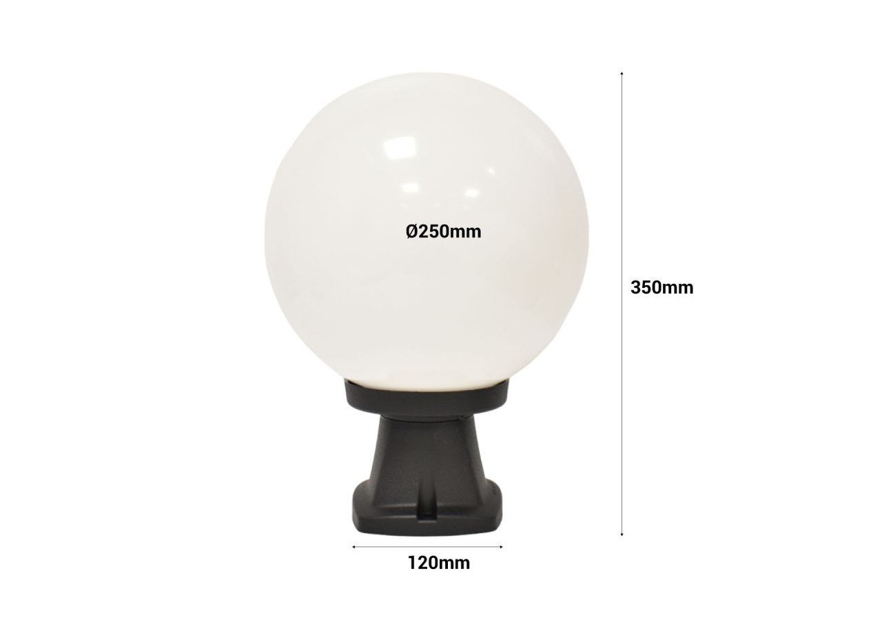 Lanterne sur pied extérieure à sphère opale FUMAGALLI "Disma/G250"-E27 - G26.114.000.AYE27 - Barcelona LED