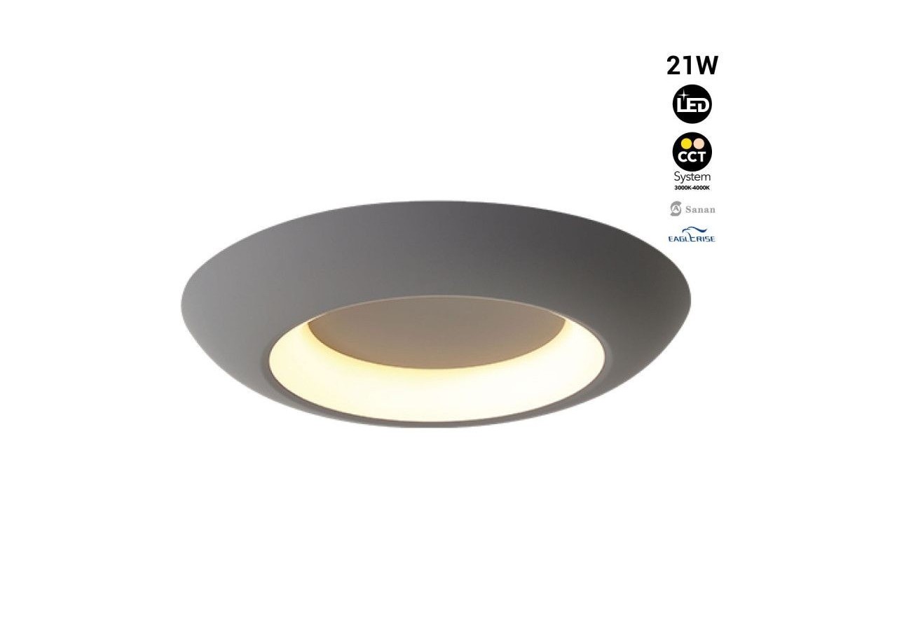 Plafonnier LED "FAX"-CCT 3000K-4000K-21W - LN1622-G-CCT - Barcelona LED