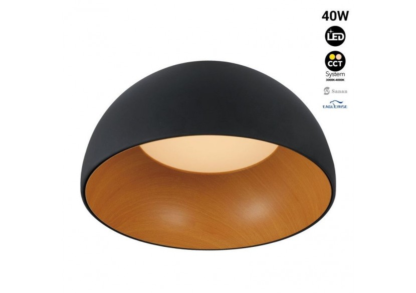 Plafonnier LED "Gina"-Effet bois-CCT 3000K-4000K-40W - LN1623-N-CCT - Barcelona LED