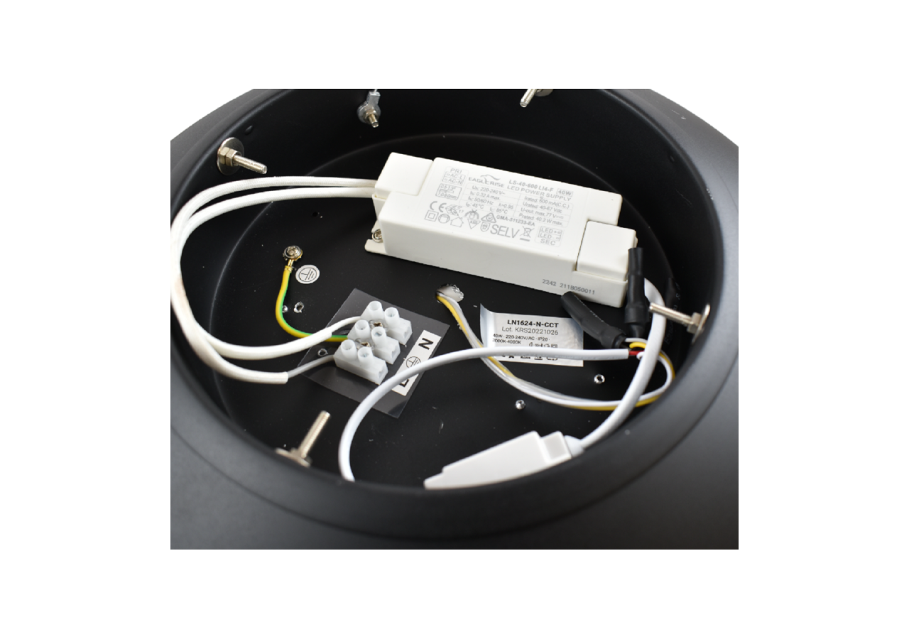 Plafonnier LED "Gina"-Effet bois-CCT 3000K-4000K-40W - LN1623-N-CCT - Barcelona LED