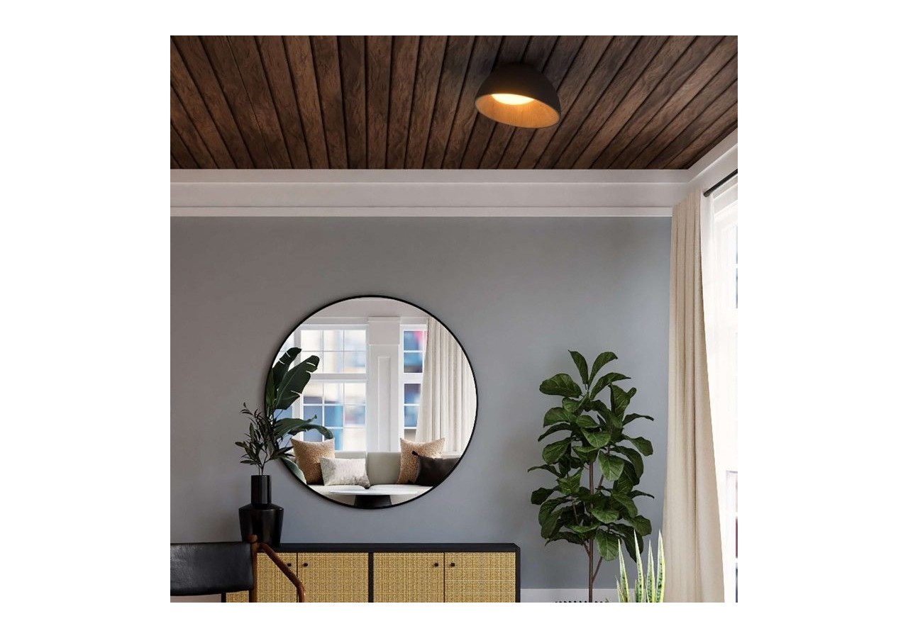 Plafonnier LED incliné "Mulen"-Effet bois-CCT 3000K-4000K-40W - LN1624-N-CCT - Barcelona LED