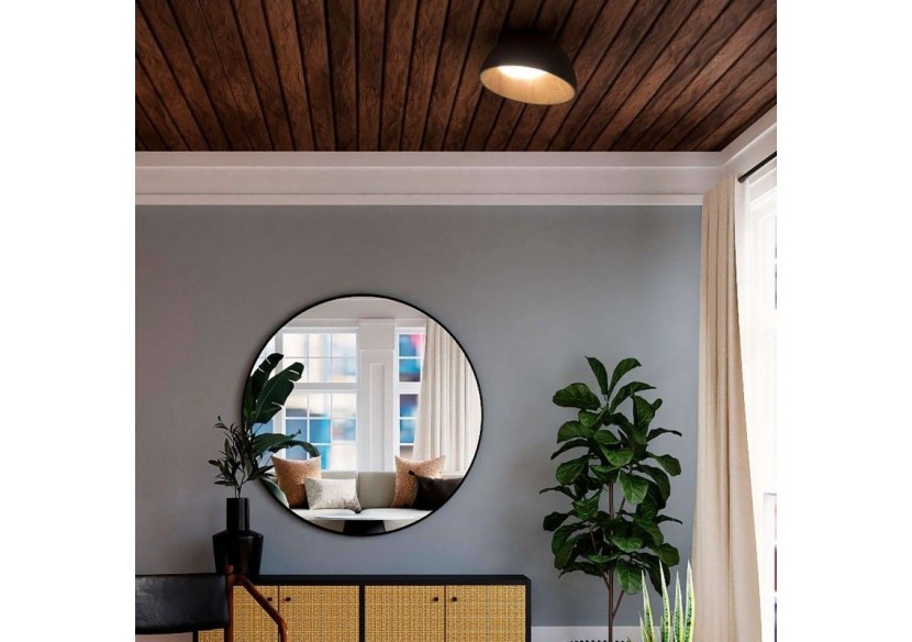 Plafonnier LED incliné "Mulen"-Effet bois-CCT 3000K-4000K-40W - LN1624-N-CCT - Barcelona LED