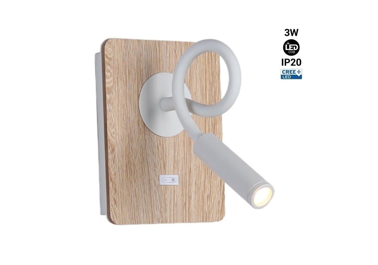 Applique liseuse flexible "LONDON"-Puce CREE-3W - LN1511-B - Barcelona LED