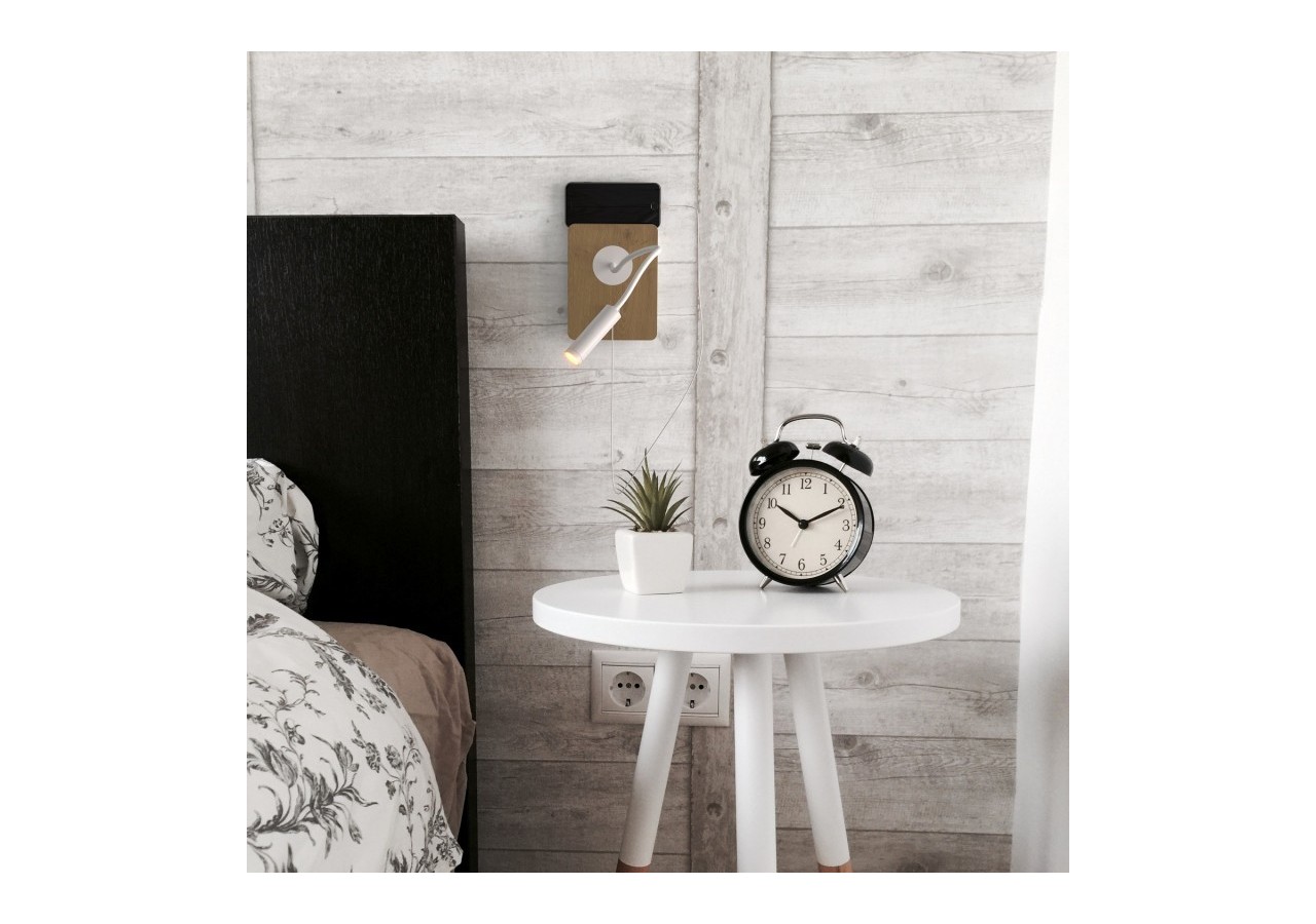 Applique liseuse flexible avec port USB "LONDON USB"-Puce CREE-3W - LN1511-USB-B - Barcelona LED