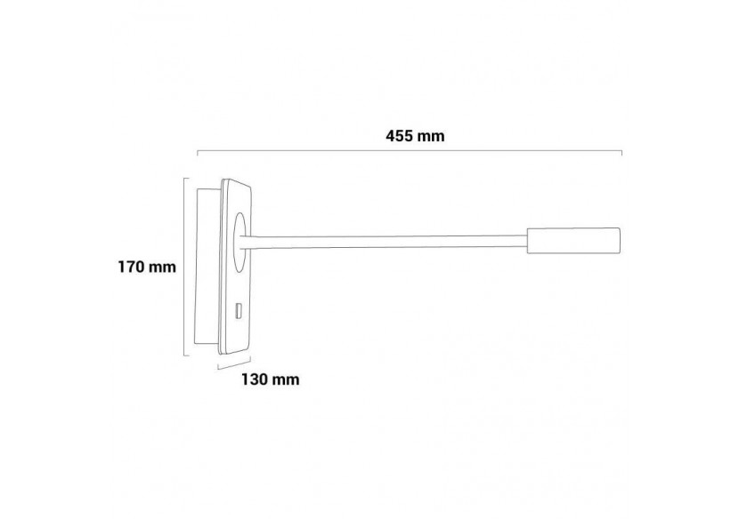 Applique liseuse flexible avec port USB "LONDON USB"-Puce CREE-3W - LN1511-USB-B - Barcelona LED