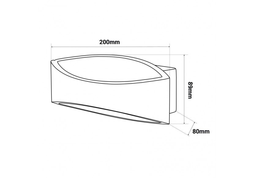 Applique LED bidirectionnelle-IP20-3000K-6W - LN1579-N - Barcelona LED