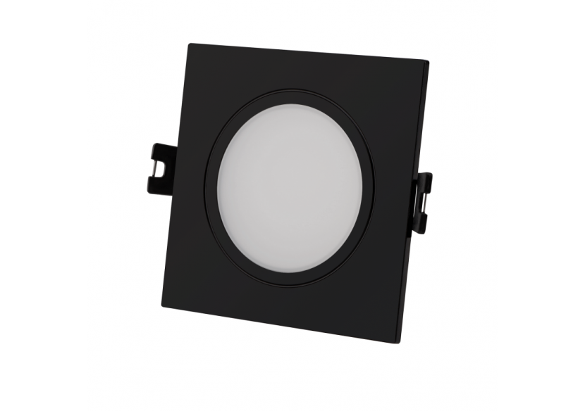 Collerette carrée pour ampoule GU10/ MR16-Diffuseur opale-Coupe diamètre 75-80 mm-IP54 - B999-C-N - Barcelona LED