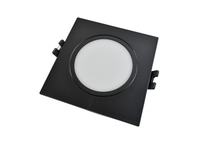 Collerette carrée pour ampoule GU10/ MR16-Diffuseur opale-Coupe diamètre 75-80 mm-IP54 - B999-C-N - Barcelona LED