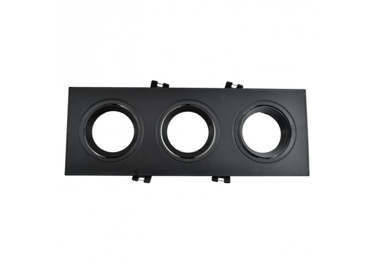 Support de spot triple orientable pour ampoules GU10/MR16-Coupe 75 x 235 mm - B996-N - Barcelona LED