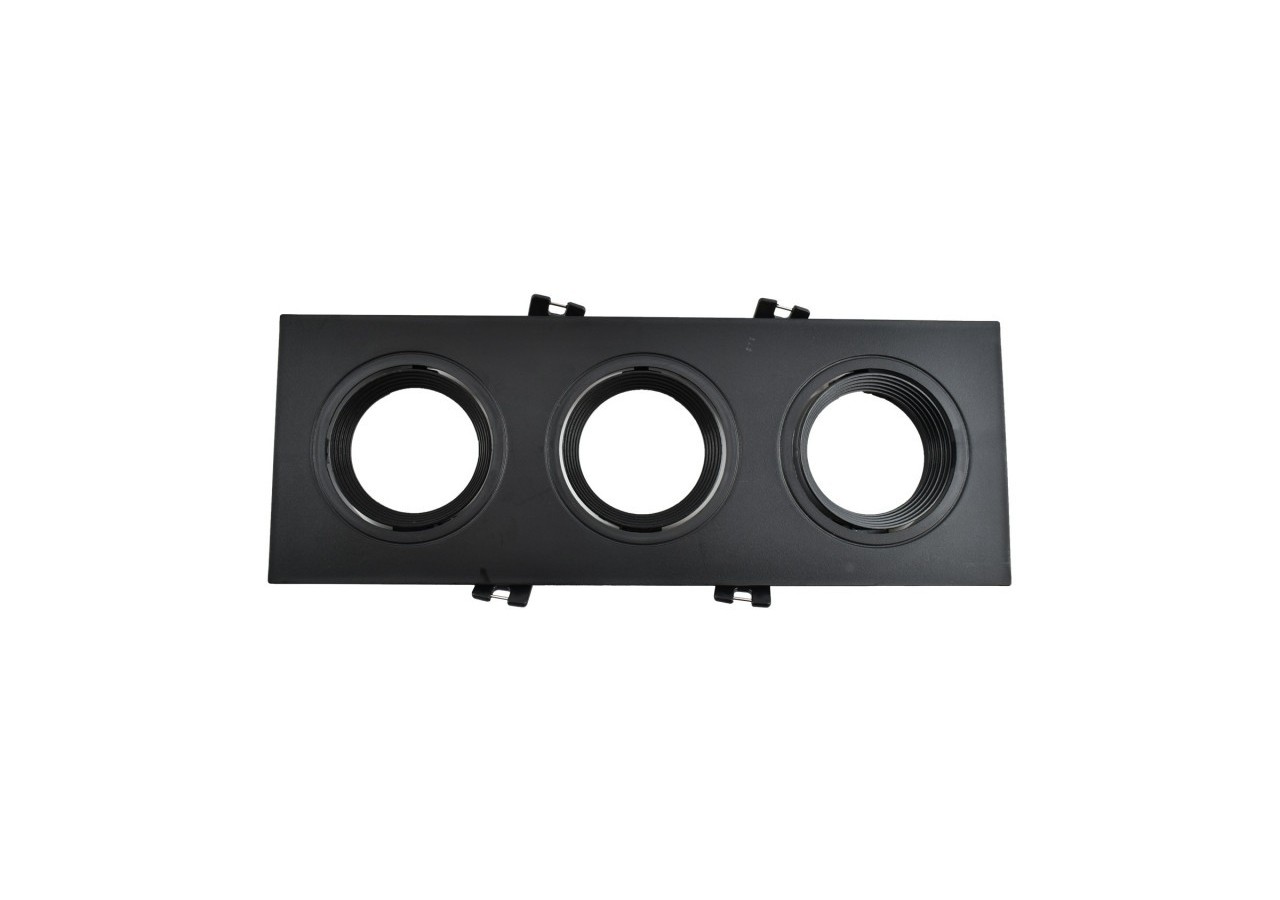 Support de spot triple orientable pour ampoules GU10/MR16-Coupe 75 x 235 mm - B996-N - Barcelona LED