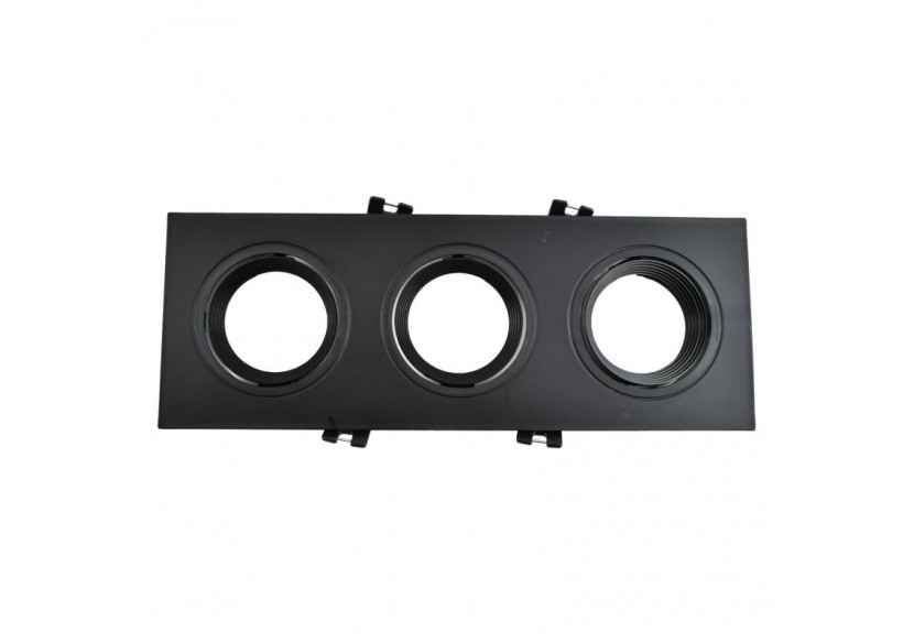 Support de spot triple orientable pour ampoules GU10/MR16-Coupe 75 x 235 mm - B996-N - Barcelona LED