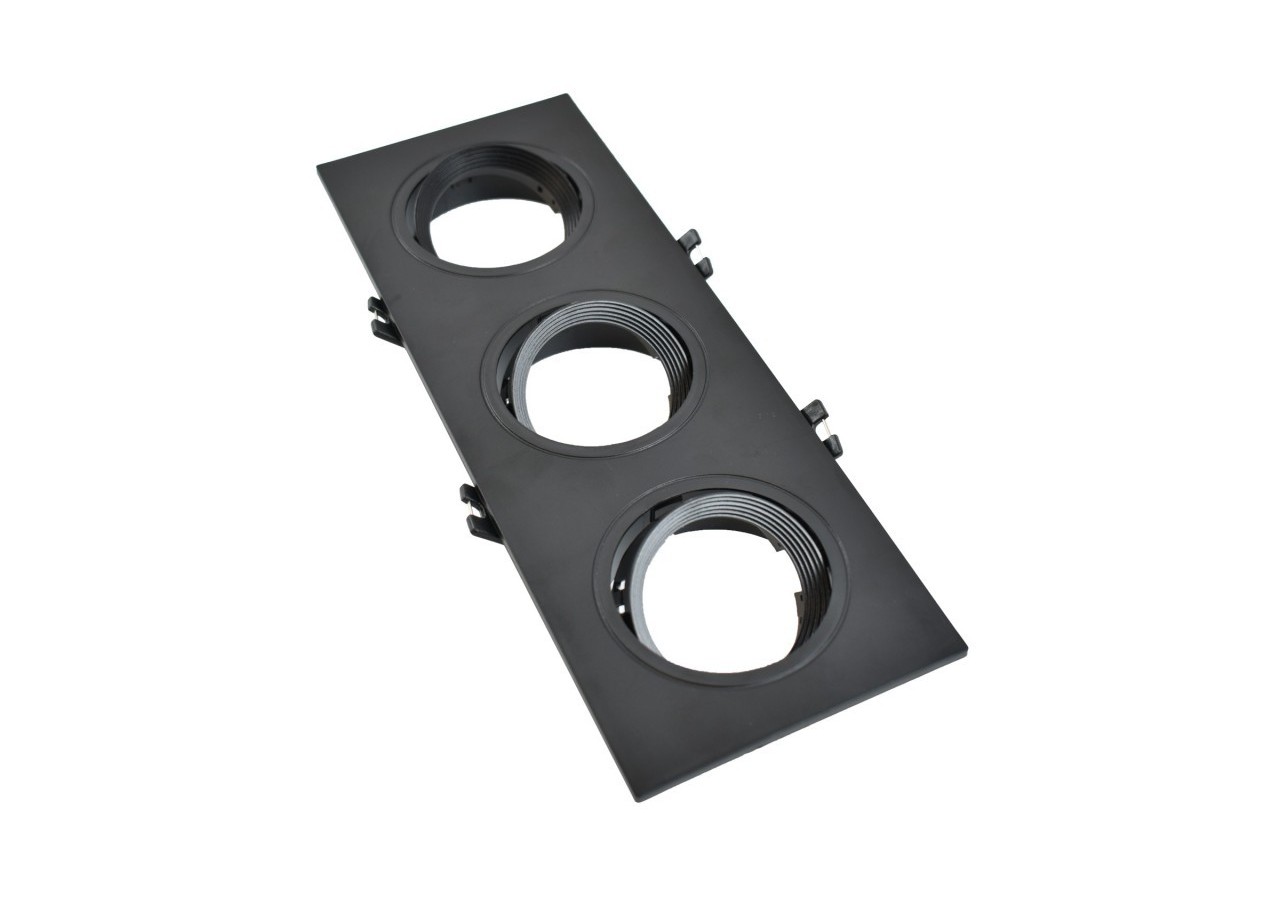 Support de spot triple orientable pour ampoules GU10/MR16-Coupe 75 x 235 mm - B996-N - Barcelona LED