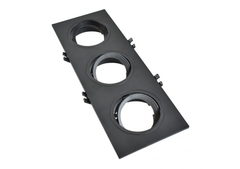 Support de spot triple orientable pour ampoules GU10/MR16-Coupe 75 x 235 mm - B996-N - Barcelona LED