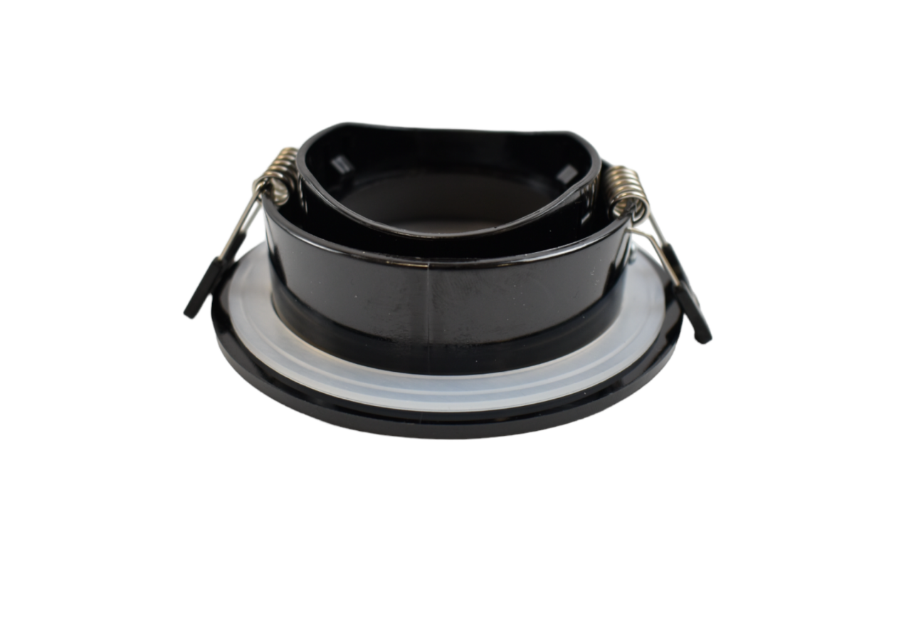 Collerette downlight étanche ronde pour ampoule GU10 / MR16-Diffuseur opale-Coupe diamètre 75-80 mm - B999-R-N - Barcelona LED