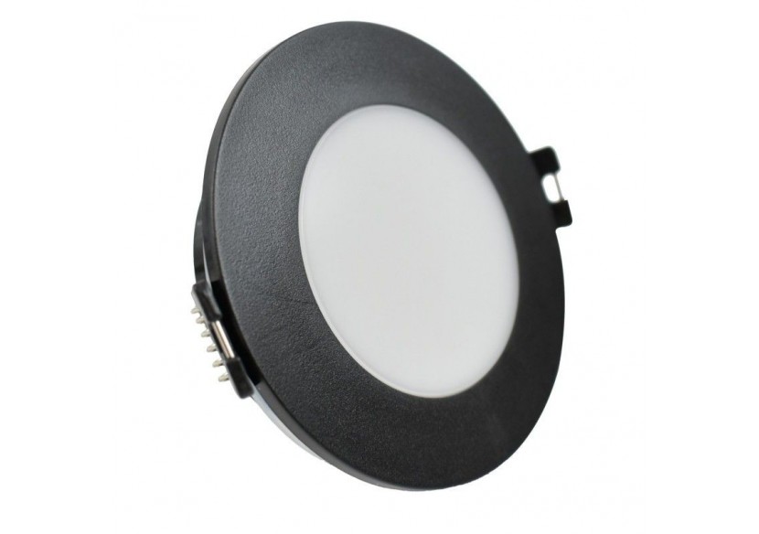 Collerette downlight étanche ronde pour ampoule GU10 / MR16-Diffuseur opale-Coupe diamètre 75-80 mm - B999-R-N - Barcelona LED