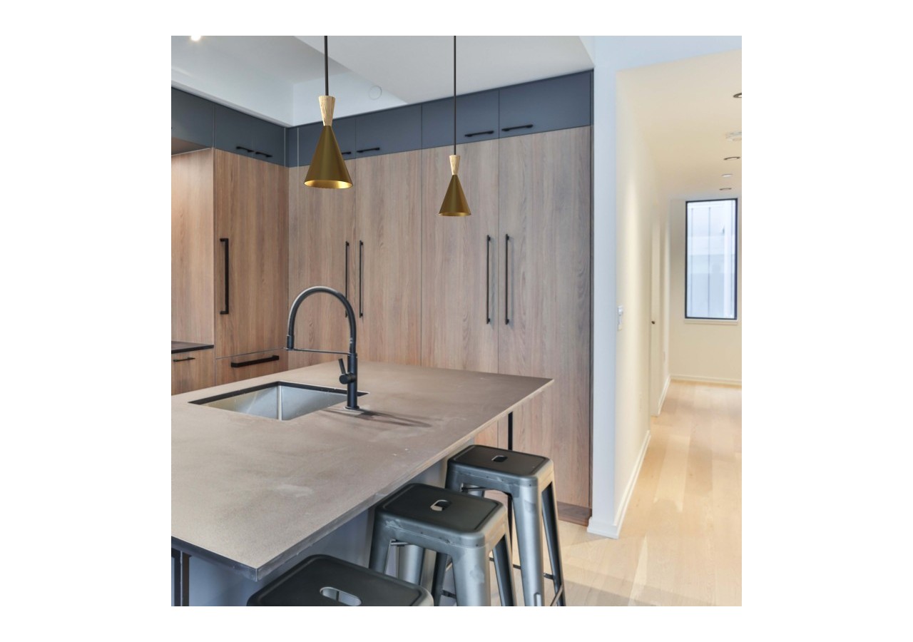 Suspension scandinave en métal et bois "Exan" - LN3012-D - Barcelona LED