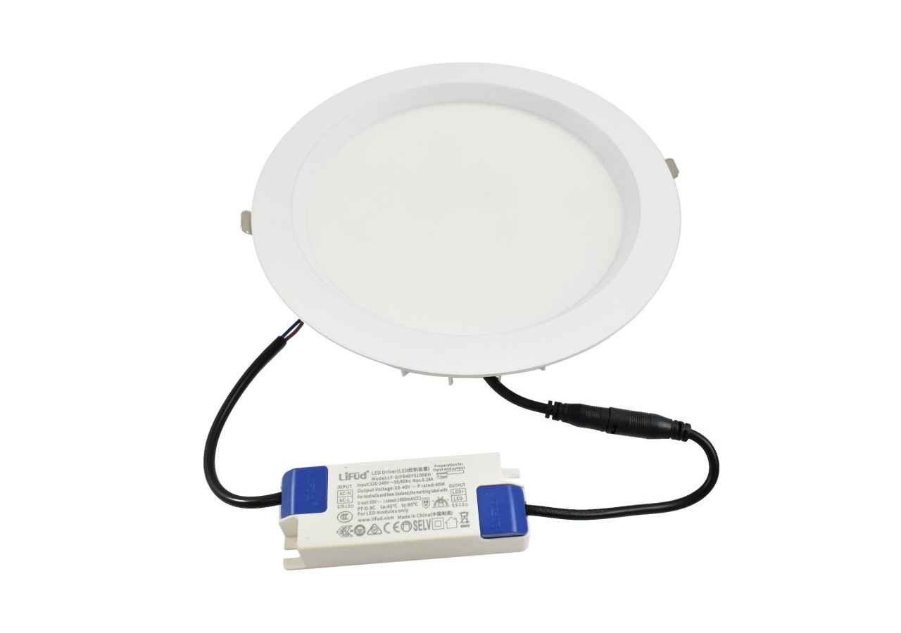 Downlight LED CCT haute efficacité-40W-Driver Lifud-Coupe diamètre 200-220mm - B1265-CCT - Barcelona LED