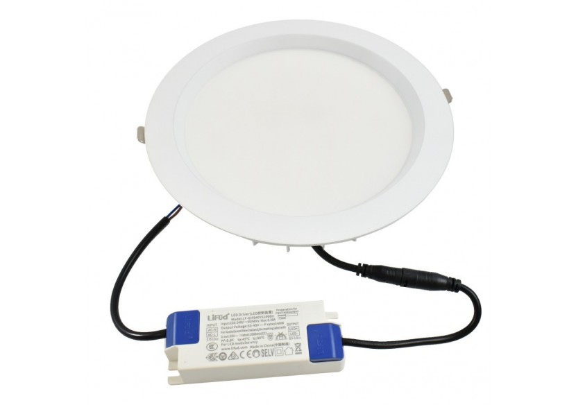 Downlight LED CCT haute efficacité-40W-Driver Lifud-Coupe diamètre 200-220mm - B1265-CCT - Barcelona LED