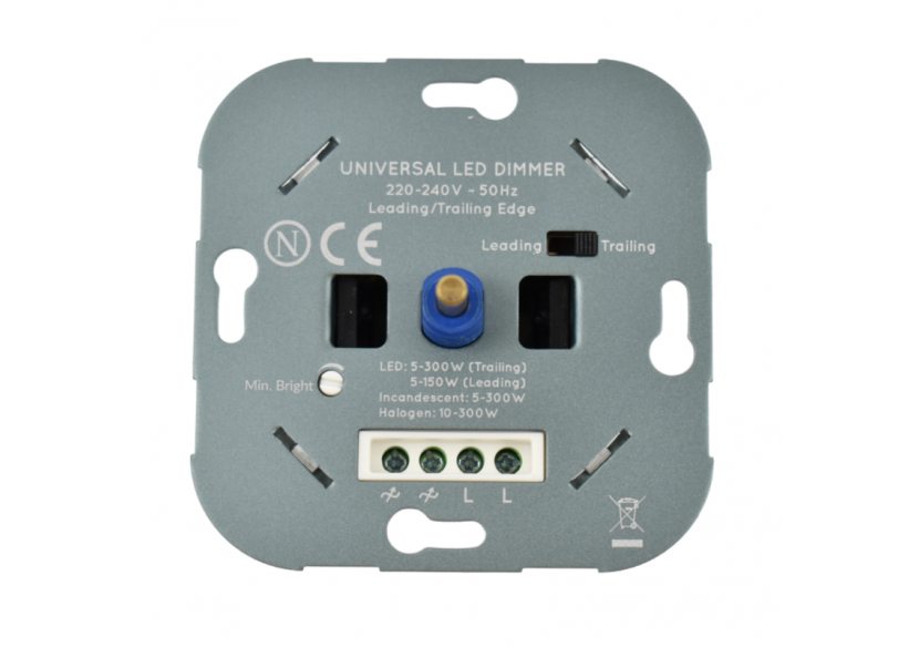 Variateur de puissance TRIAC 300W-Gradation leading/trailing edge-Fonction marche/arrêt - B708 - Barcelona LED