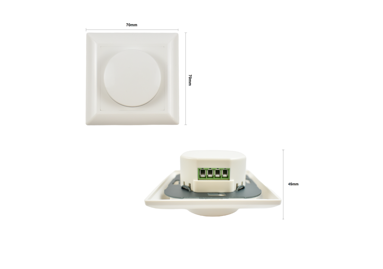 Variateur de puissance TRIAC 300W-Gradation leading/trailing edge-Fonction marche/arrêt - B708 - Barcelona LED