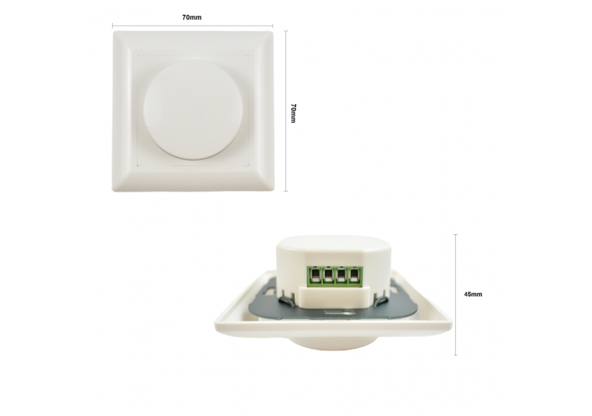 Variateur de puissance TRIAC 300W-Gradation leading/trailing edge-Fonction marche/arrêt - B708 - Barcelona LED