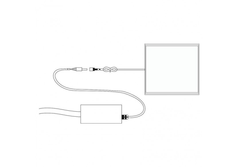 Lot de 2-Panneau LED 60x60 extra-plat-Driver Philips-44W-UGR19 - K5235-BC-2 - Barcelona LED