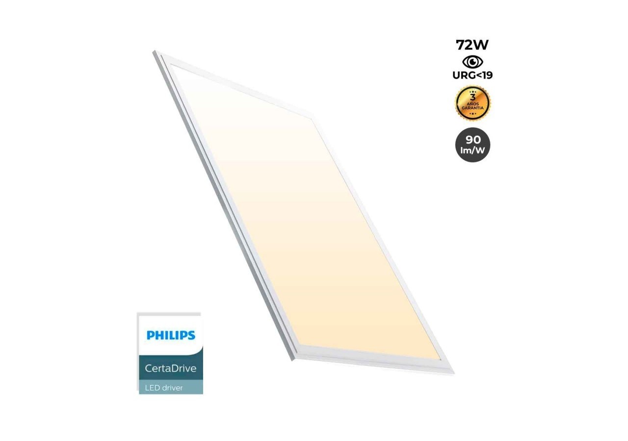 Lot de 6-Panneau LED 120x60 extra-plat-Driver PHILIPS-72W-UGR19 - K5234-BN-6 - Barcelona LED