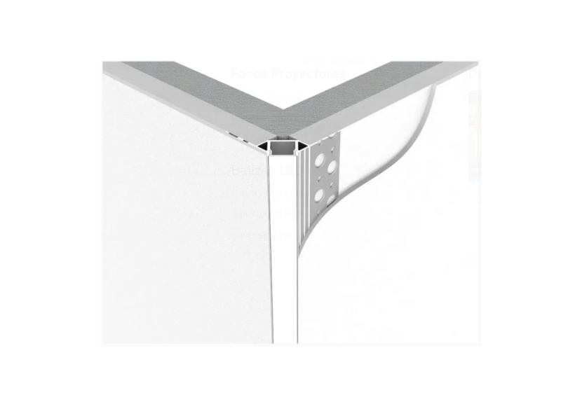 Profilé d'intégration aluminium pour placoplâtre pour angle extérieur-Ruban LED jusqu'à 10mm-2m - BPERFALP070-R - Barcelona LED