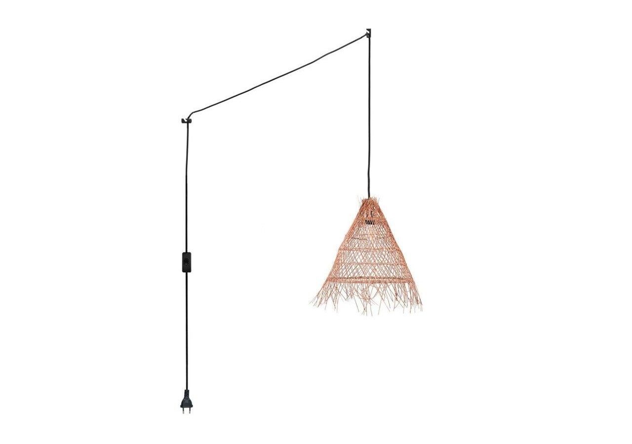 Suspension en osier "Willow" avec interrupteur et prise murale - K171-C-N - Barcelona LED