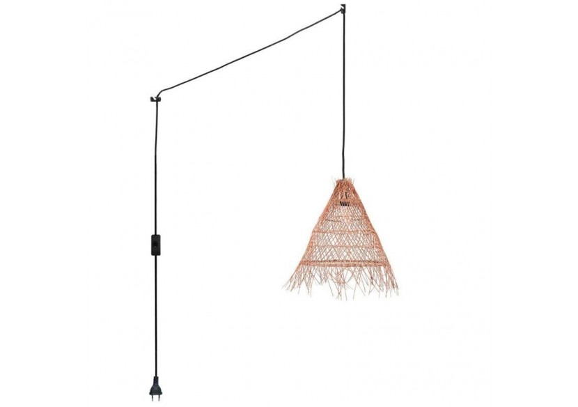 Suspension en osier "Willow" avec interrupteur et prise murale - K171-C-N - Barcelona LED
