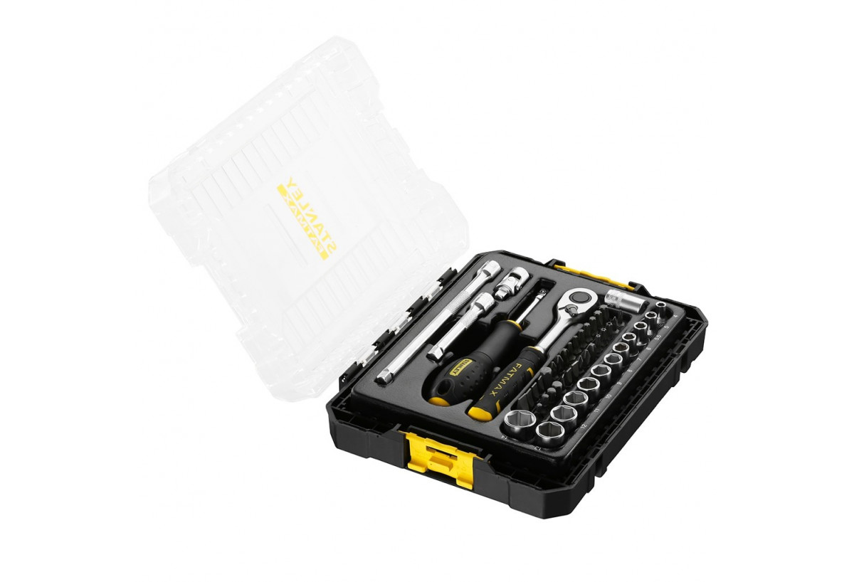 Coffret De Douilles Stakbox M - ¼’’ - Jeu De 48 Pcs -   - Fatmax : Confort'Mat