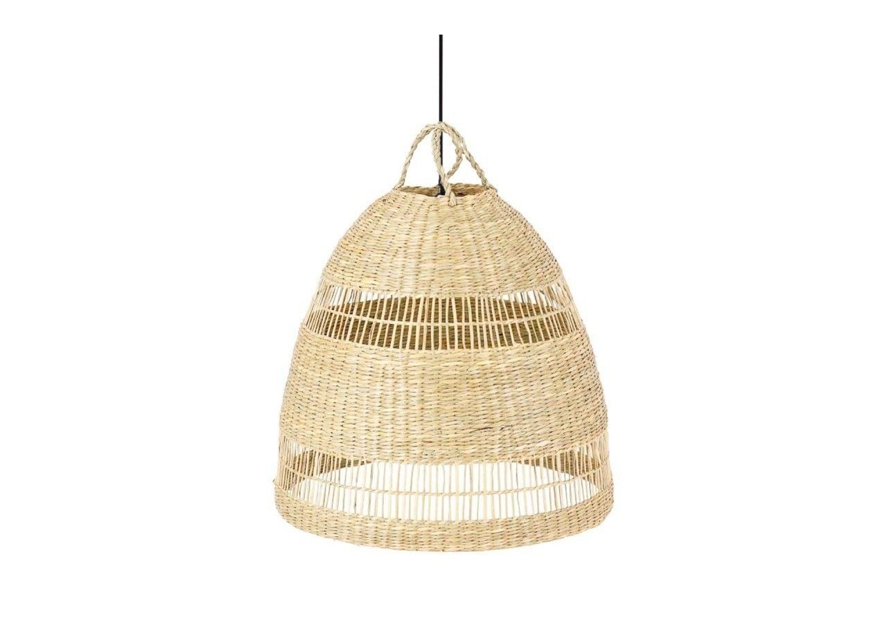 Suspension en osier "Ikken" avec interrupteur et prise murale - K172-C-N - Barcelona LED