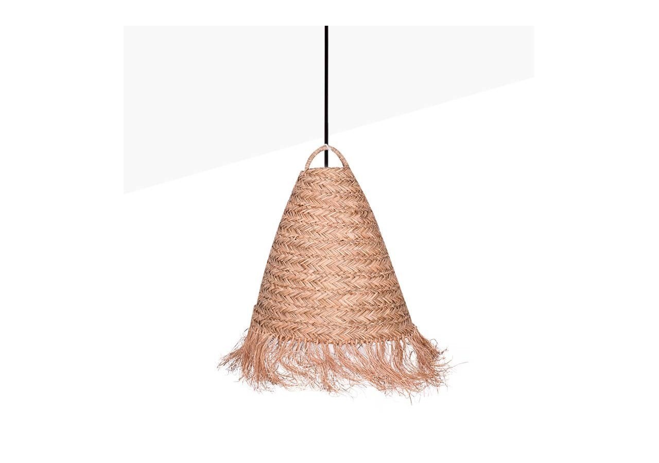 Suspension en fibre naturelle "Nam" avec interrupteur et prise murale - K173-C-N - Barcelona LED