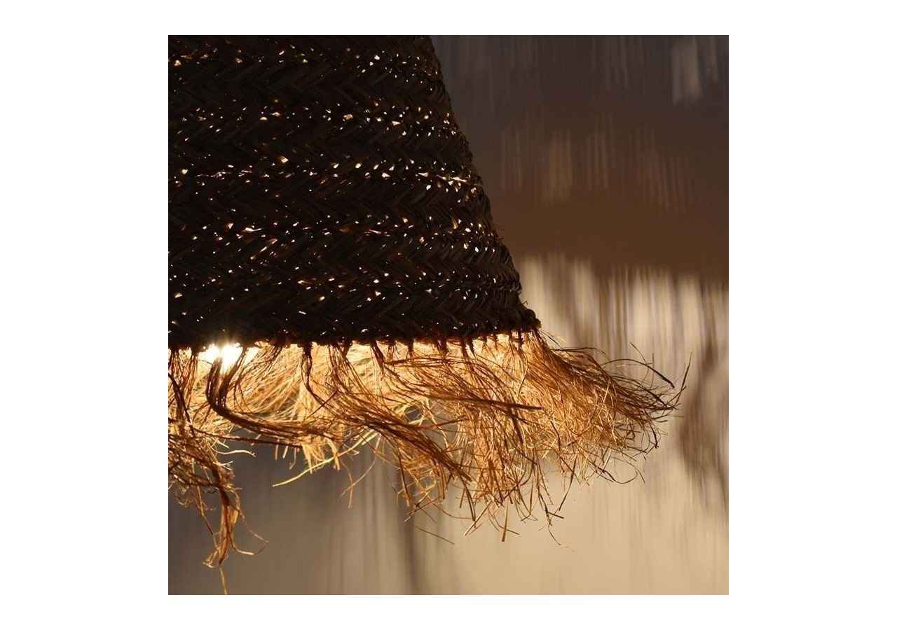 Suspension en fibre naturelle "Nam" avec interrupteur et prise murale - K173-C-N - Barcelona LED