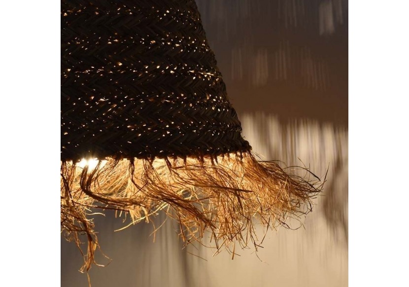 Suspension en fibre naturelle "Nam" avec interrupteur et prise murale - K173-C-N - Barcelona LED Suspension en fibre naturelle "Nam" avec interrupteur et prise murale - K173-C-N - Barcelona LED