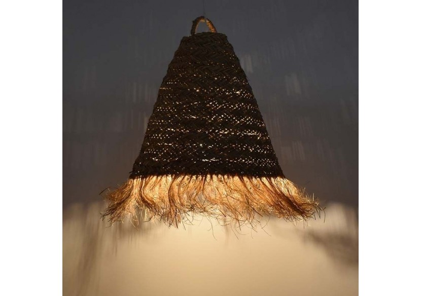 Suspension en fibre naturelle "Nam" avec interrupteur et prise murale - K173-C-N - Barcelona LED Suspension en fibre naturelle "Nam" avec interrupteur et prise murale - K173-C-N - Barcelona LED