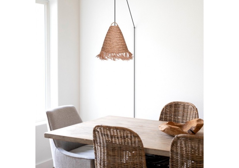 Suspension en fibre naturelle "Nam" avec interrupteur et prise murale - K173-C-N - Barcelona LED Suspension en fibre naturelle "Nam" avec interrupteur et prise murale - K173-C-N - Barcelona LED