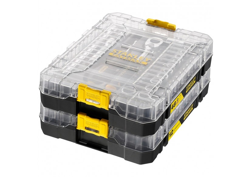 Coffret De Douilles Stakbox M - ¼’’ - Jeu De 48 Pcs -   - Fatmax : Confort'Mat