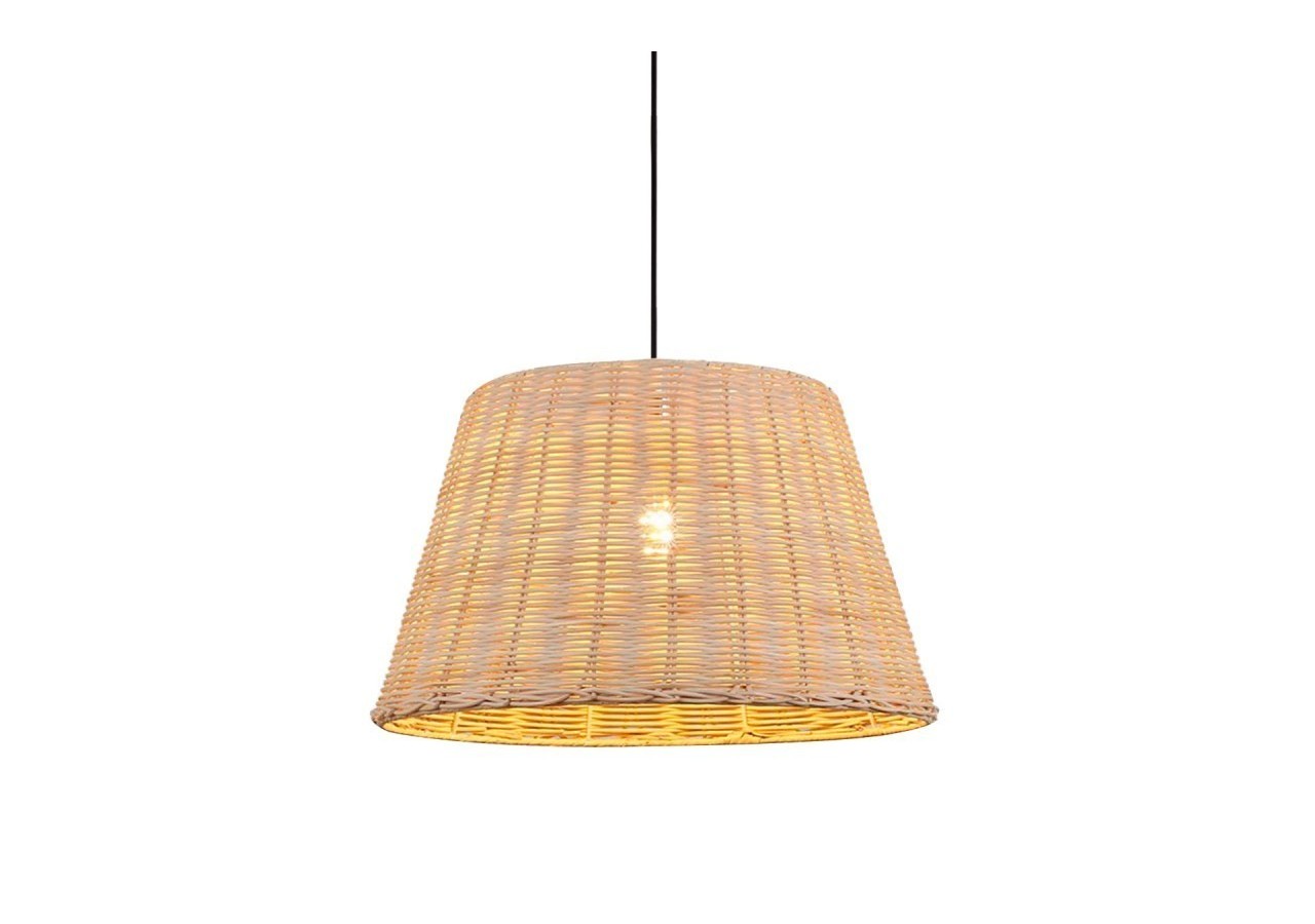 Suspension en osier "Hank" avec interrupteur et prise - K175-C-N - Barcelona LED