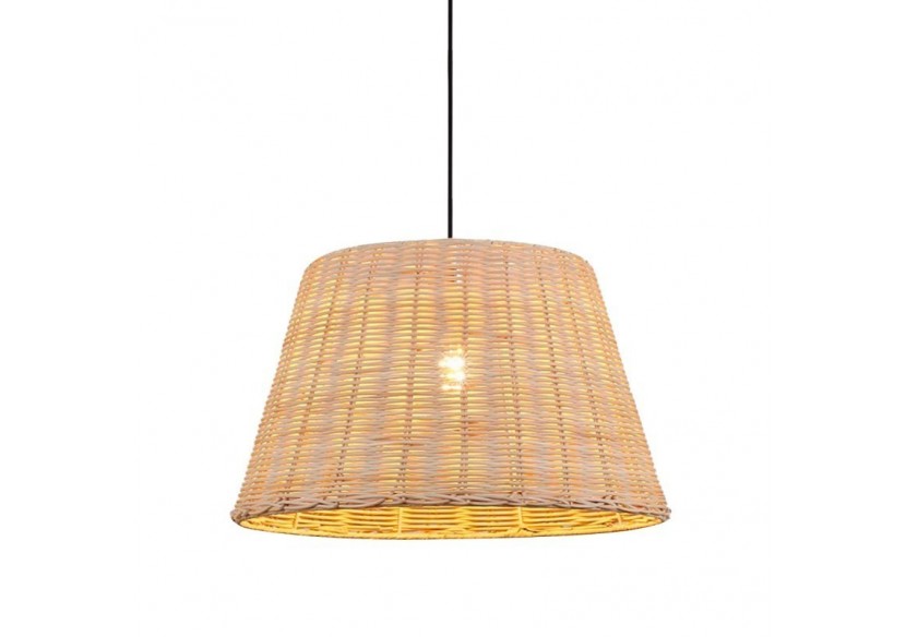 Suspension en osier "Hank" avec interrupteur et prise - K175-C-N - Barcelona LED Suspension en osier "Hank" avec interrupteur et prise - K175-C-N - Barcelona LED