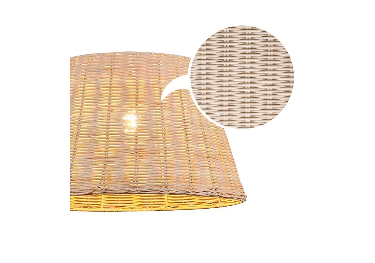 Suspension en osier "Hank" avec interrupteur et prise - K175-C-N - Barcelona LED
