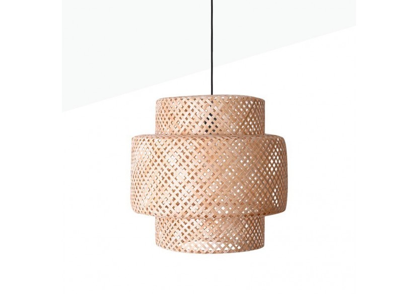 Suspension en osier "Onna" avec interrupteur et prise - K176-C-N - Barcelona LED Suspension en osier "Onna" avec interrupteur et prise - K176-C-N - Barcelona LED