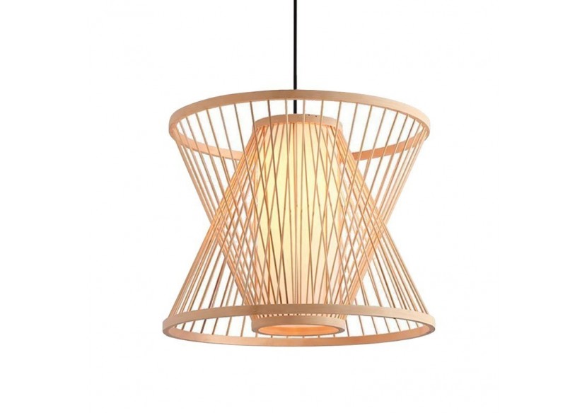 Suspension en bambou "Rise" avec interrupteur et prise - K177-C-N - Barcelona LED Suspension en bambou "Rise" avec interrupteur et prise - K177-C-N - Barcelona LED