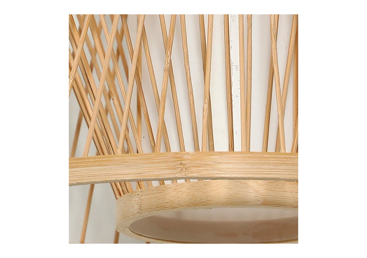 Suspension en bambou "Rise" avec interrupteur et prise - K177-C-N - Barcelona LED