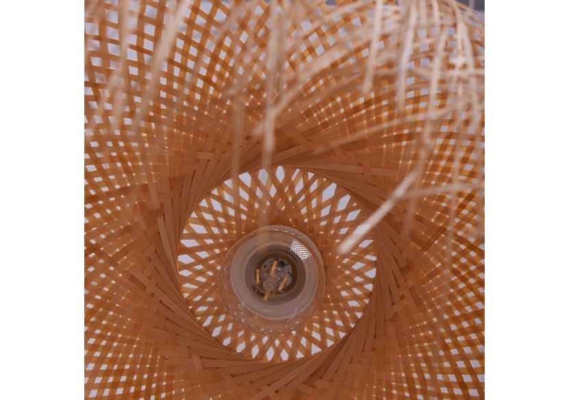 Suspension en rotin "Java" avec interrupteur et prise - K180-C-N - Barcelona LED Suspension en rotin "Java" avec interrupteur et prise - K180-C-N - Barcelona LED