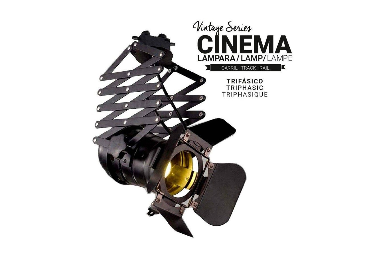 Projecteur sur rail triphasé orientable et extensible "Cinema"-E27 - LV231-TRI - Barcelona LED